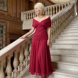 Calen | Vestido Midi Fluido con Hombros al Descubierto