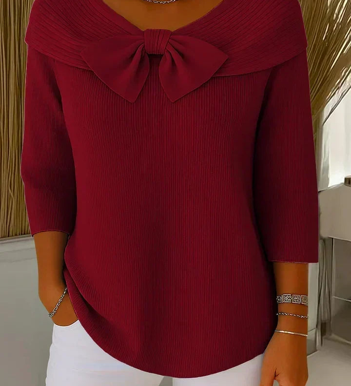 Trinidad | Jersey con Lazo y Cuello Redondo