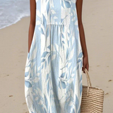 Ivy | Vestido Midi con Estampado de Hojas