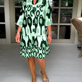 Parker™ | Vestido Midi Geométrico por Capas