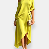 Marisa Vestido Drapeado Asimétrico