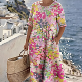 ELENA™ - VESTIDO MIDI FLORAL ELEGANTE DE VERANO