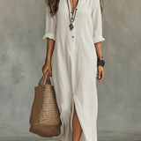 Willow | Vestido Maxi Favorecedor que Disimula el Vientre