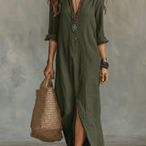 Willow | Vestido Maxi Favorecedor que Disimula el Vientre