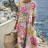 ELENA™ - VESTIDO MIDI FLORAL ELEGANTE DE VERANO