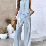 Ovelynra™ | Top Sin Mangas y Pantalón Ancho