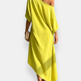 Marisa Vestido Drapeado Asimétrico