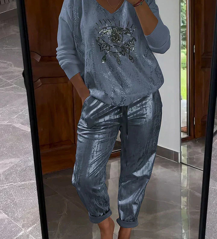 Arlise - Conjunto Casual Elegante de Dos Piezas