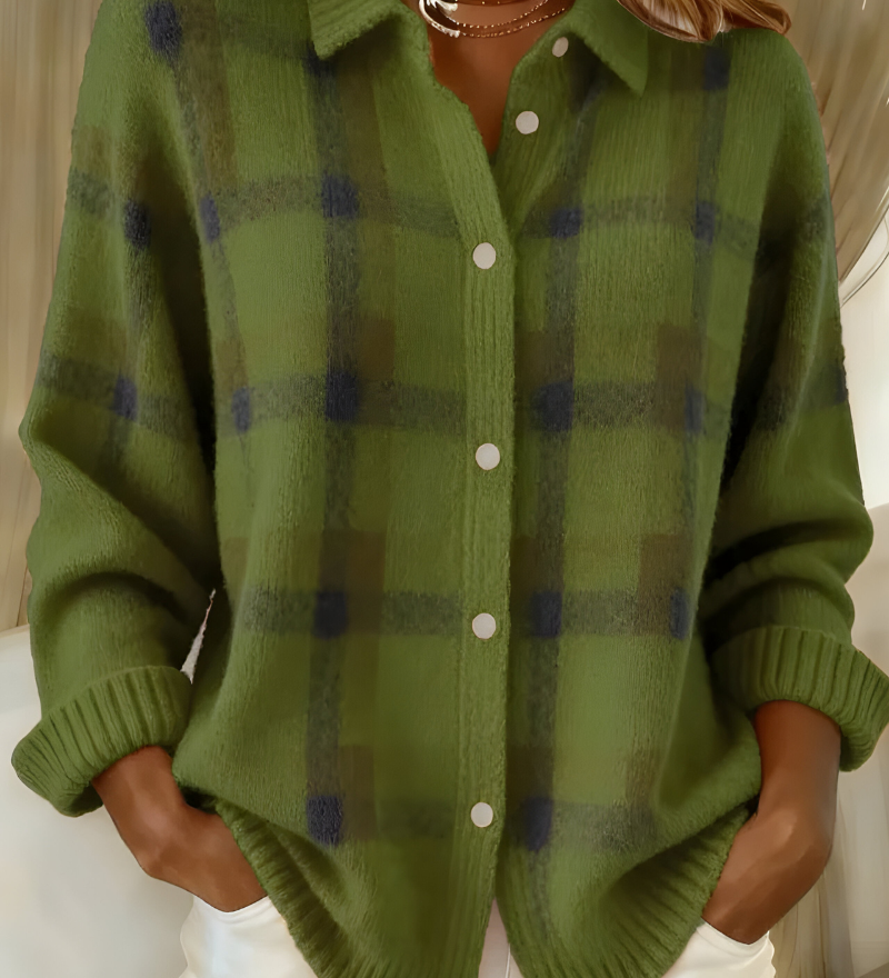 Candela | Chaqueta de Punto de Cuadros