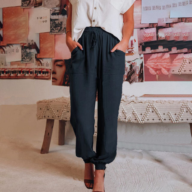 Kaeli – Pantalones Elegantes con Cintura Ajustable