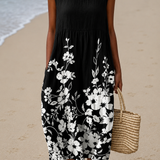 Chloe | Vestido Midi Sin Mangas Estampado