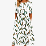 Vestido Midi Botánico Willow con Bolsillos