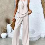 Ovelynra™ | Top Sin Mangas y Pantalón Ancho