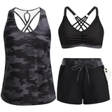 Maren | Conjunto de Tankini, Bikini y Pareo de Tres Piezas