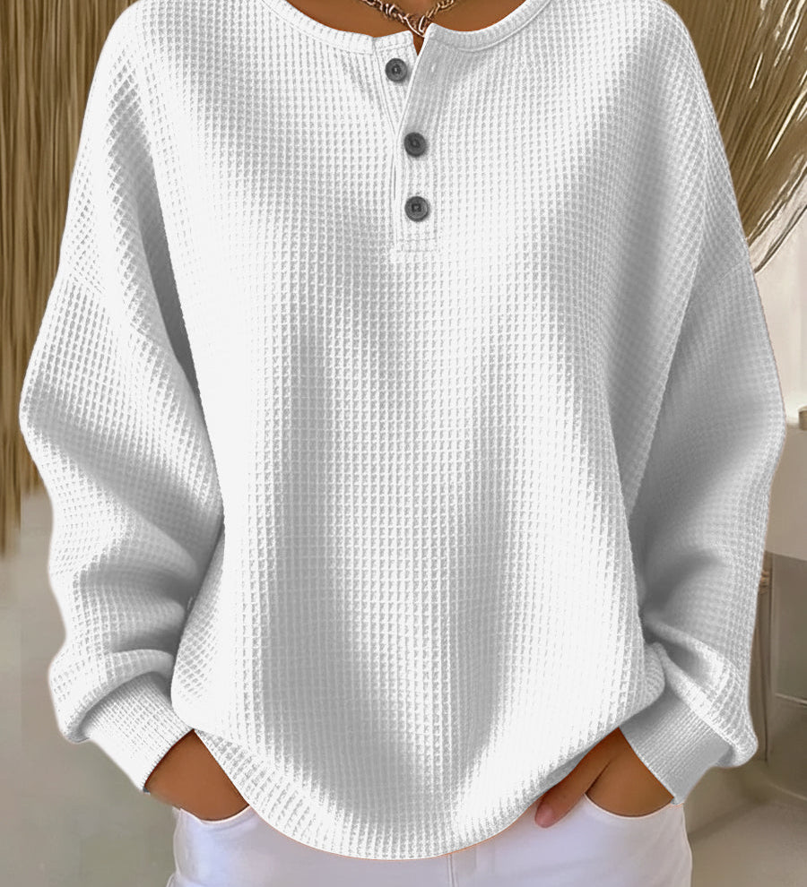 Milagros | Sudadera Henley Gofrada