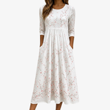 Vestido Midi de Flor de Cerezo para el Día a Día