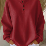 Milagros | Sudadera Henley Gofrada