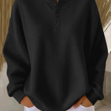 Milagros | Sudadera Henley Gofrada