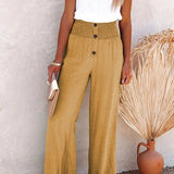Riana - Pantalones Relax de Cintura Alta