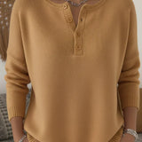 Helena | Jersey de Punto con Botones Henley