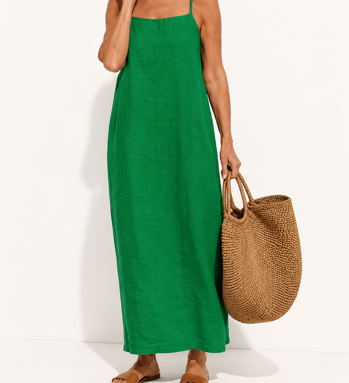 Livia | Vestido Maxi de Lino Fresco