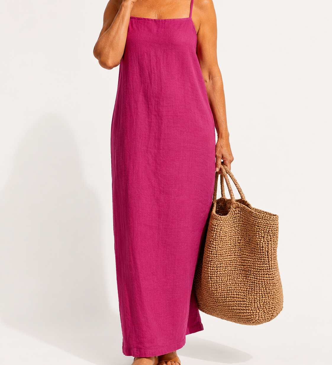 Livia | Vestido Maxi de Lino Fresco