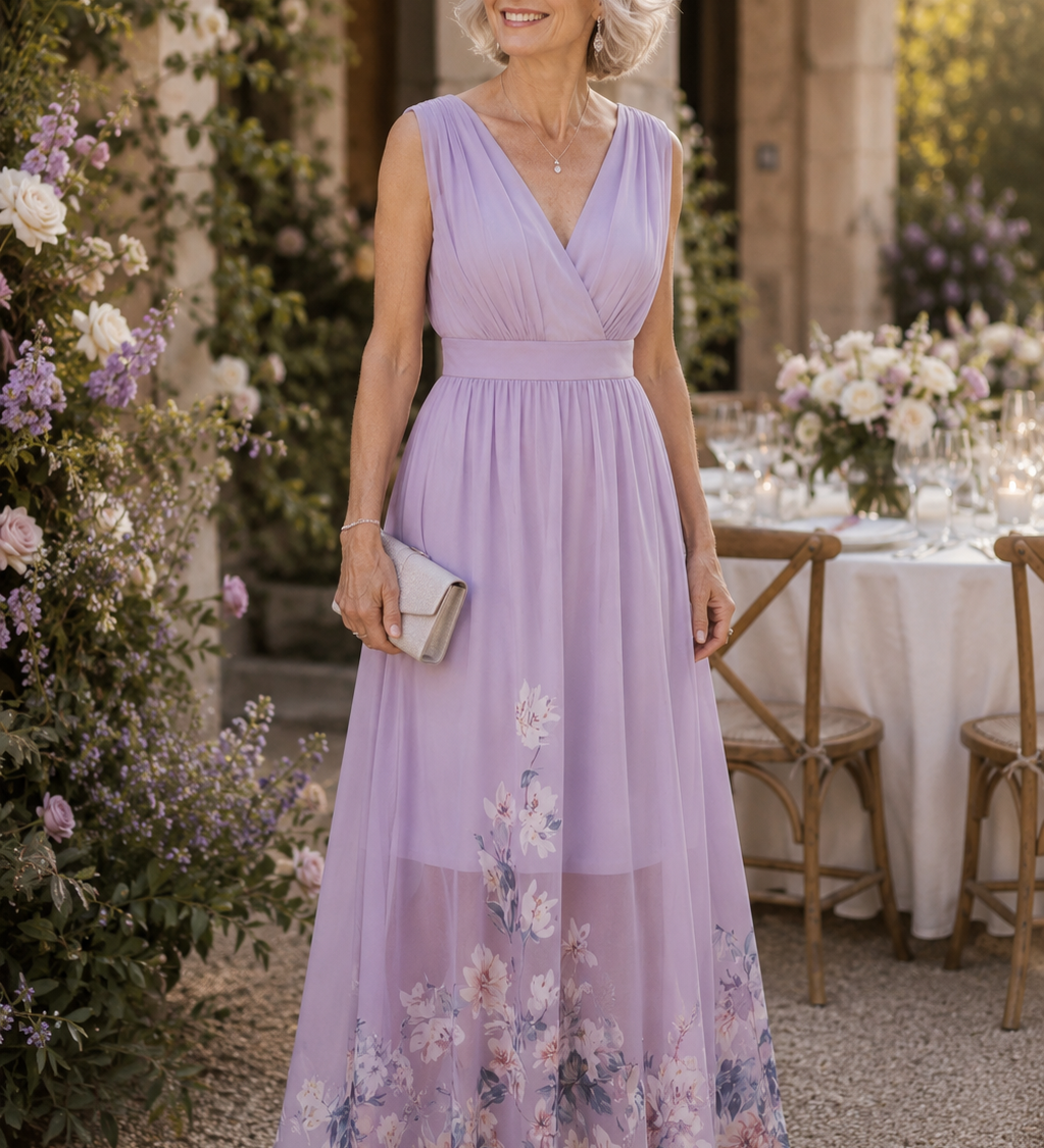 Mica | Vestido Maxi Sin Mangas en Línea A