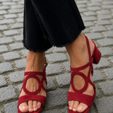 Caliope - Tacones con Punta Cuadrada y Corte Redondo para Verano