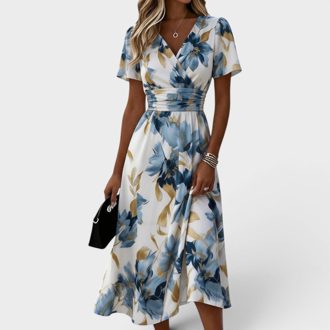 Camila | Vestido Midi Floral Moderno