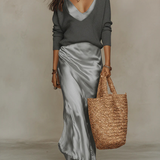 Anaís | Vestido Midi Satinado Elegante