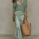 Anaís | Vestido Midi Satinado Elegante