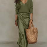 Anaís | Vestido Midi Satinado Elegante
