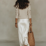 Anaís | Vestido Midi Satinado Elegante