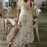 Élodie™ — Vestido maxi floral de terciopelo elegante
