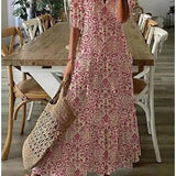 Élodie™ — Vestido maxi floral de terciopelo elegante