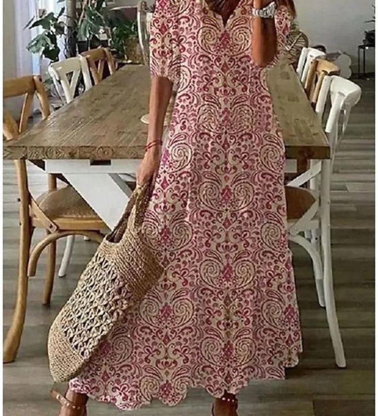 Élodie™ — Vestido maxi floral de terciopelo elegante