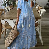 Élodie™ — Vestido maxi floral de terciopelo elegante
