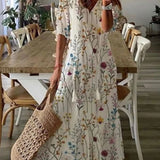 Élodie™ — Vestido maxi floral de terciopelo elegante