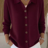 Josefina | Chaqueta de Punto con Cuello y Botones