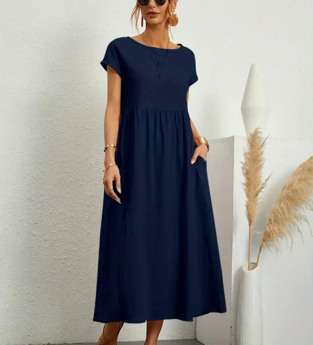 Gabrielle™ — Vestido midi fluido, elegancia atemporal