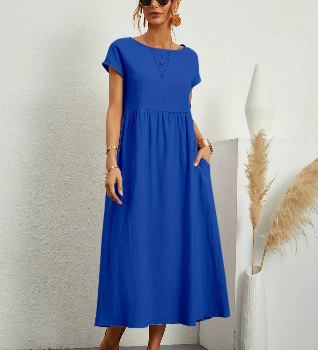 Gabrielle™ — Vestido midi fluido, elegancia atemporal