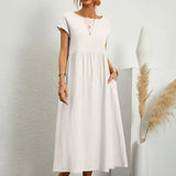 Gabrielle™ — Vestido midi fluido, elegancia atemporal