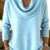 Julia | Jersey con Cuello Drapeado