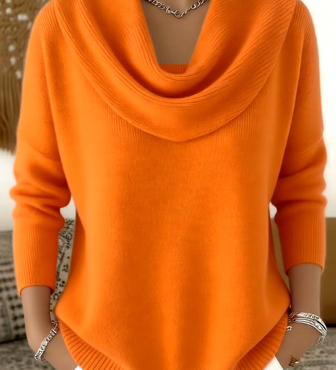 Julia | Jersey con Cuello Drapeado