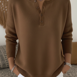 Helena | Jersey de Punto con Botones Henley