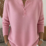 Helena | Jersey de Punto con Botones Henley