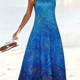 Mirabelle | Vestido Maxi con Estampado Tropical de Hojas