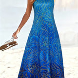 Mirabelle | Vestido Maxi con Estampado Tropical de Hojas