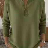 Helena | Jersey de Punto con Botones Henley