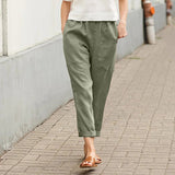 Kriza - Pantalones de Pierna Ancha con Bolsillos